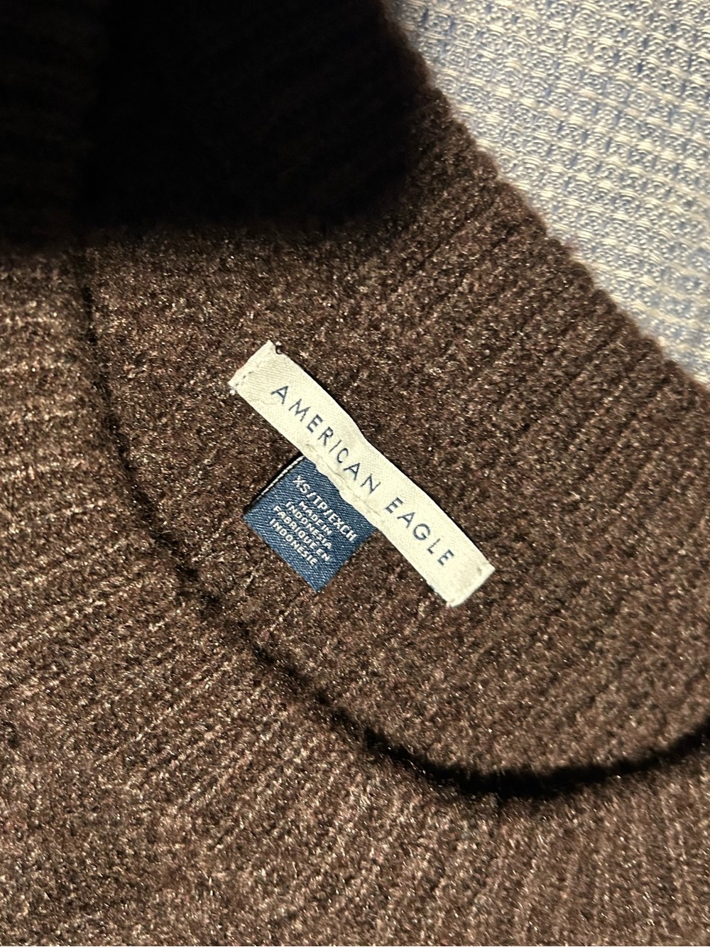 American Eagle Outfitters Brown Cable Knit Crewneck Sweater Vest with Side Ties - Picture 5 of 5
